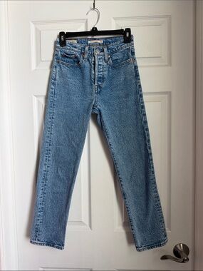 Classic High-Rise Straight Leg Women’s Jeans - Light Blue